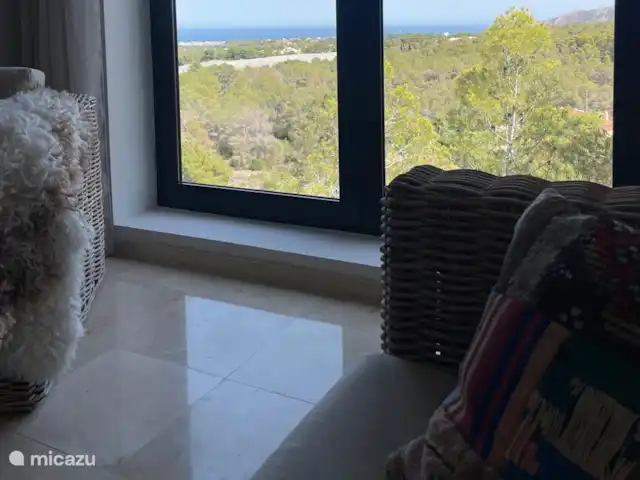 Casa nooit gedacht huren in Spanje, Costa Blanca, Alfáz del Pi - villa Uitzicht vanuit  zithoek woonkamer