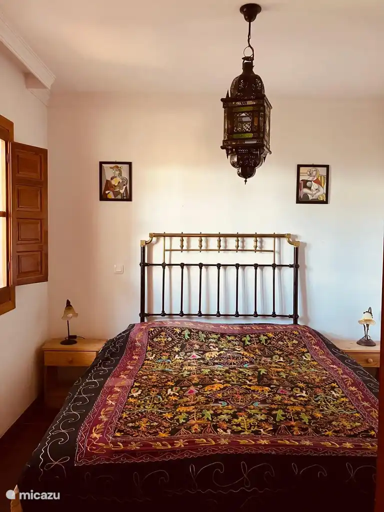 Chambre de la Casita avec 2 lits simples (reliés entre eux)