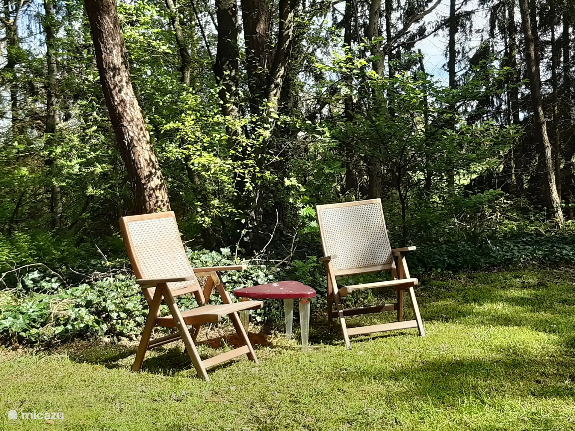 Sitzen Sie draußen im geräumigen Garten mit viel Privatsphäre