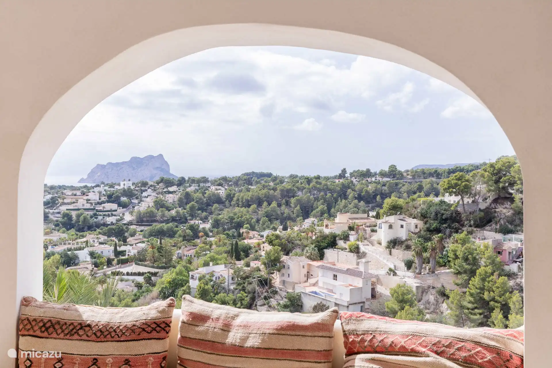 Casa Roca - Overdekte terras met prachtig zicht.