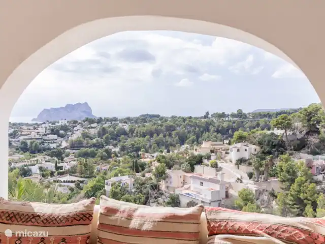 Casa Roca | Espagne, Costa Blanca, Benissa - villa Casa Roca - Overdekte terras met prachtig zicht.