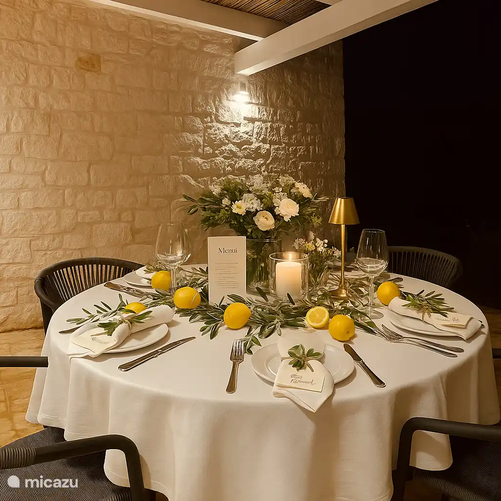 Auf der Nordseite befindet sich eine voll überdachte Terrasse mit einem schönen Essbereich für lange Abende mit Freunden.
Ideal auch bei warmem Wetter, beleuchten Sie die Terrasse komplett im Schatten.
