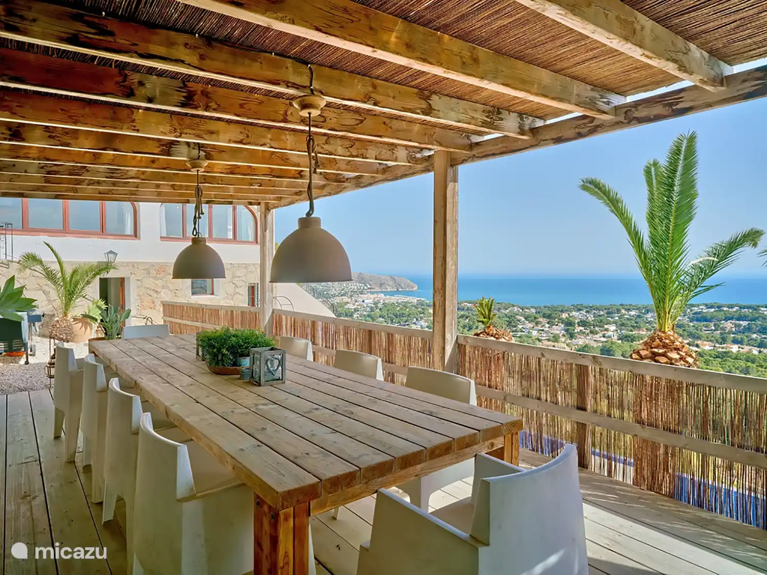 Casa la Gaviota - Blick von der überdachten Außenterrasse. 