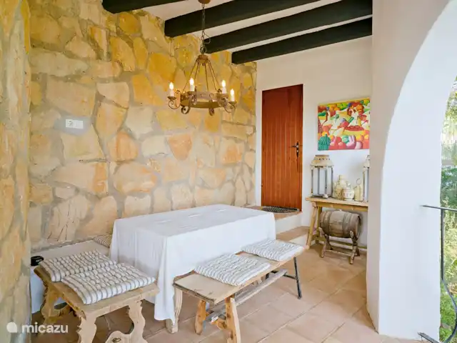 Casa la Gaviota | Espagne, Costa Blanca, Teulada - villa Casa la Gaviota - Terrasse couverte avec salle à manger.
