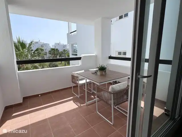 La Casa para disfrutar la vida  huren in Spanje, Costa Cálida, Torre Pacheco - appartement Terras met zicht op de tuin en het zwembad