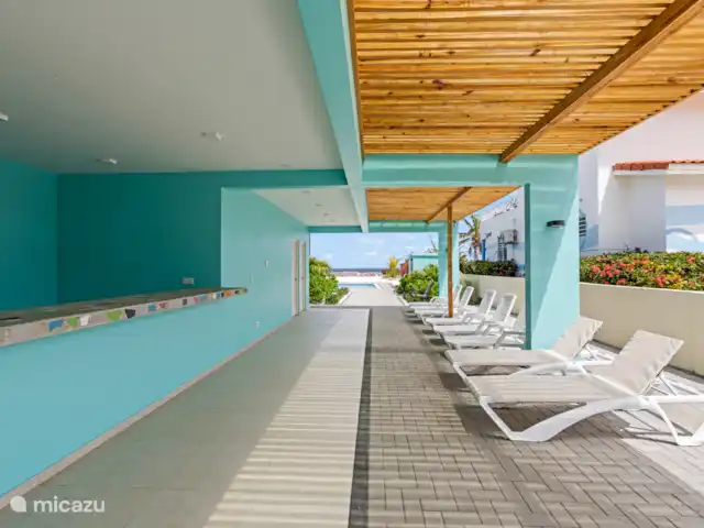 Punta Azul Ocean Resort 6A | Curaçao, Banda Abou (ouest), Westpunt - maison de vacances Pool house élégant juste à côté de la piscine - idéal pour l’ombre, la détente et plus de commodité.