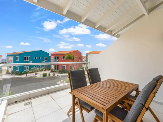 Punta Azul Ocean Resort 6B | Curaçao, Banda Abou (ouest), Westpunt - maison de vacances La terrasse supérieure offre une belle vue sur les environs - parfaite pour prendre un verre au coucher du soleil.