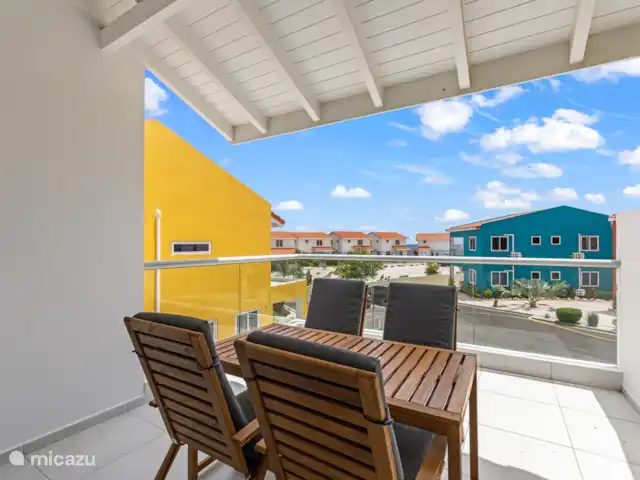 Punta Azul Ocean Resort 6B | Curaçao, Banda Abou (ouest), Westpunt - maison de vacances La terrasse supérieure offre une belle vue sur les environs - parfaite pour prendre un verre au coucher du soleil.