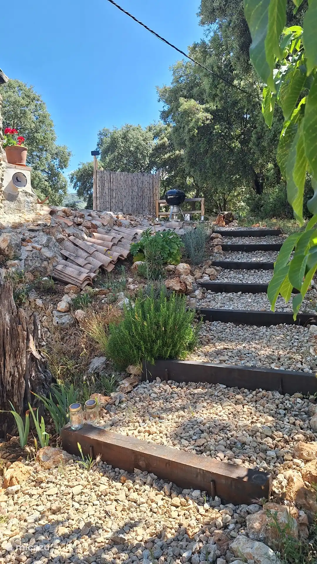 Stairs to roof terrace