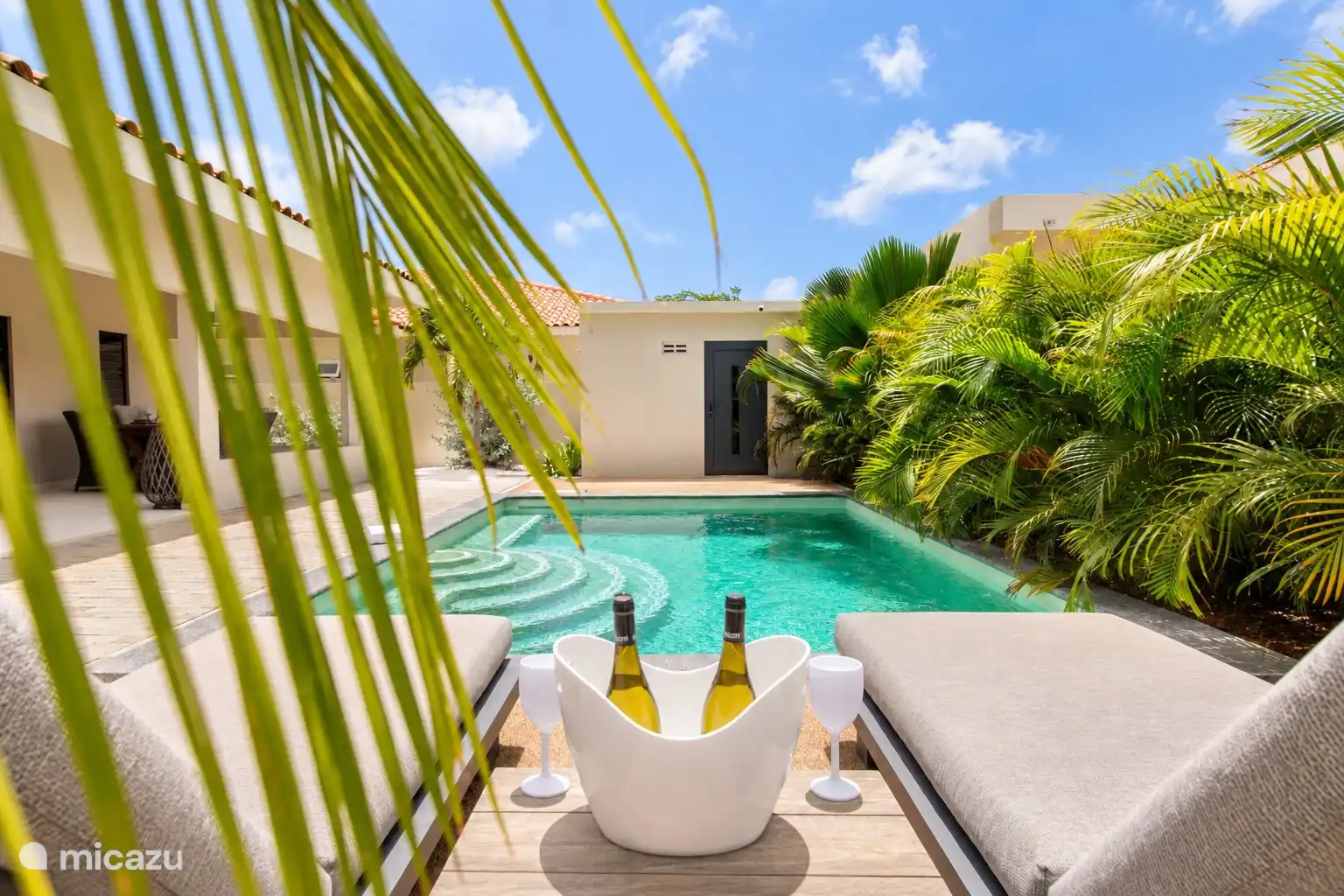 Bubbles by the pool