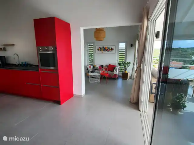 Villa Mirada Karibe avec piscine | Curaçao, Banda Abou (ouest), Fontein - villa Voir la cuisine sur la chambre