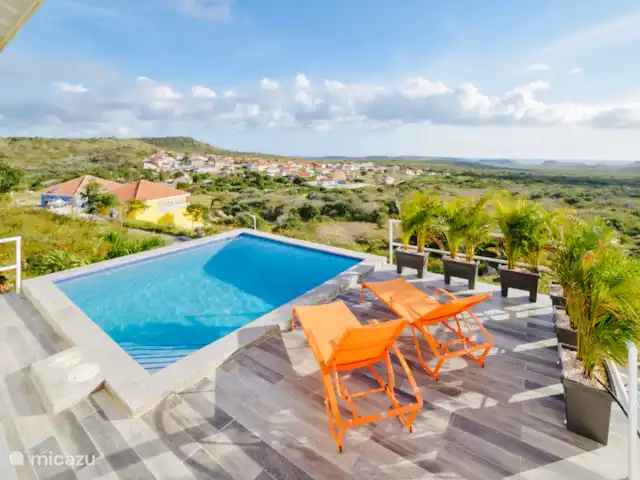Villa Mirada Karibe avec piscine | Curaçao, Banda Abou (ouest), Fontein - villa Vue phénoménale sur Fontein