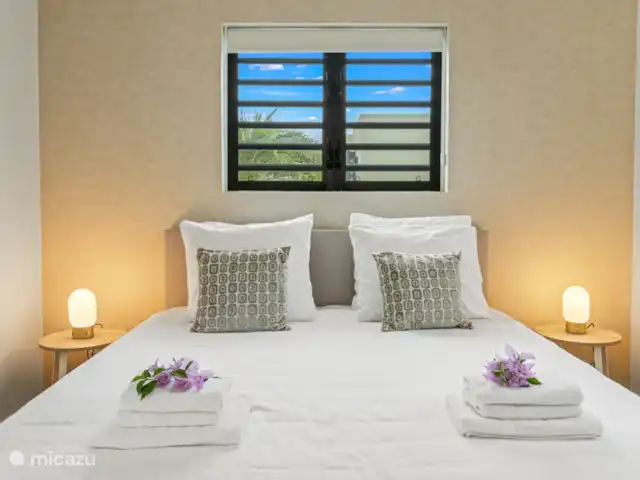 Elisabeth Resort en Mambo Beach en Curazao, Banda Arriba (este), Bapor Kibra - villa Se proporcionan sábanas y toallas.