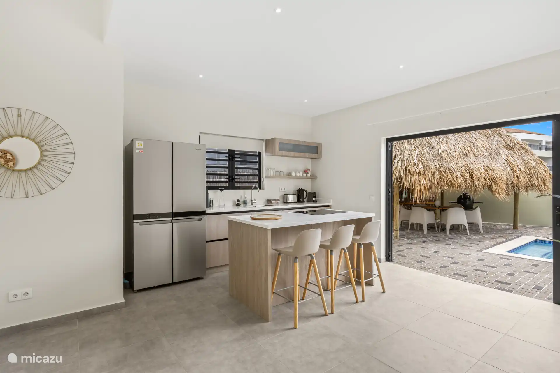 Geräumige Küche; Alle Einrichtungen stehen für hausgemachte Mahlzeiten zur Verfügung.