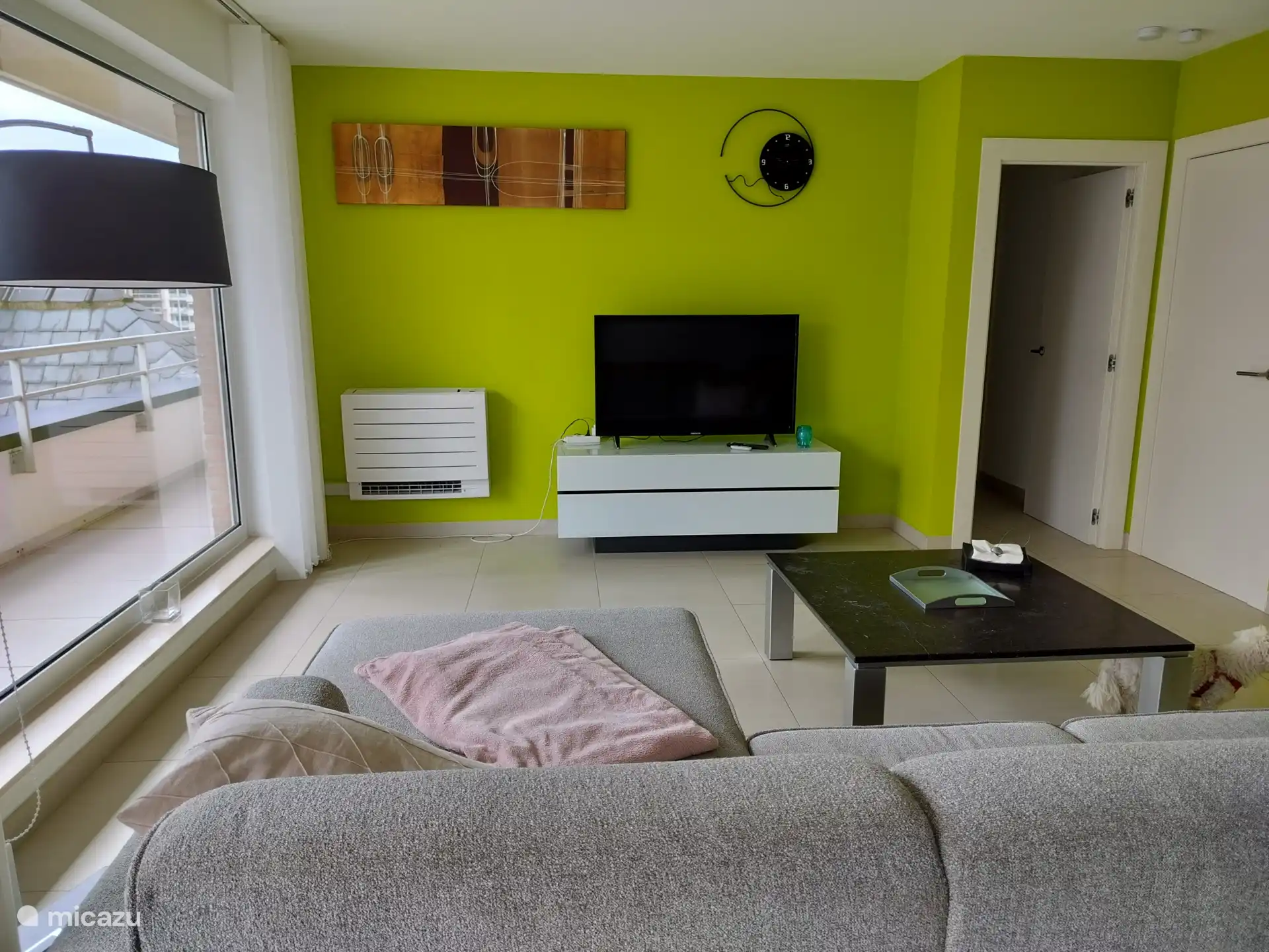 living met elektrische verwarming en airco