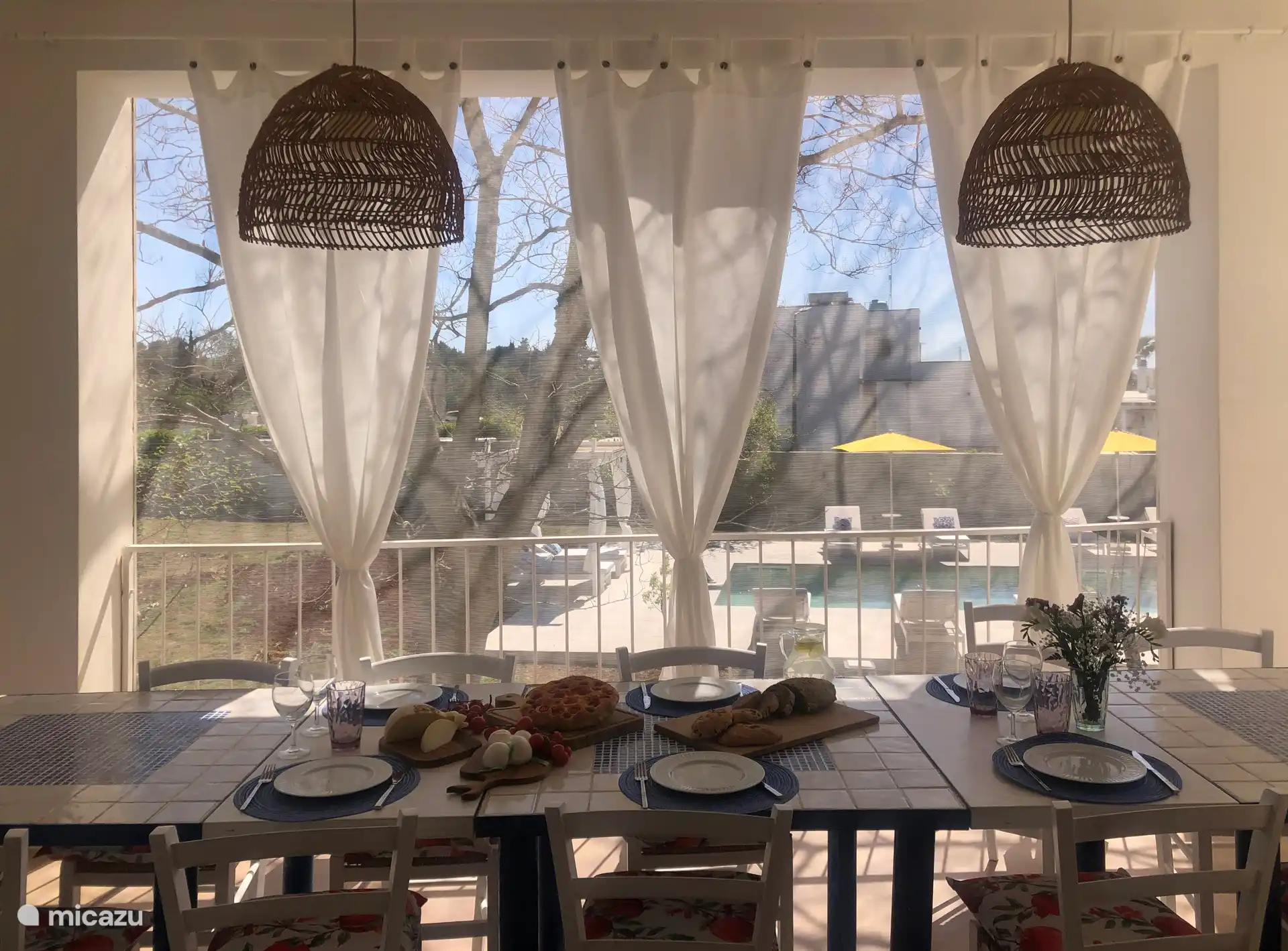 Essbereich auf der Veranda