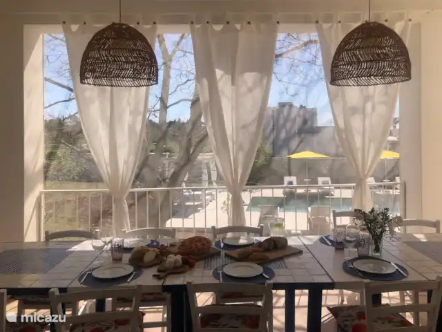 Villa Casa Karina Sol & Piscina & Relax en Italia, Apulia, Specchia - villa Zona de comedor en la terraza