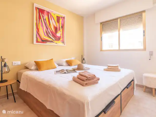 Se réveiller avec vue sur la mer | Espagne, Costa Cálida, Lo Pagán - appartement Chambre avec lit double