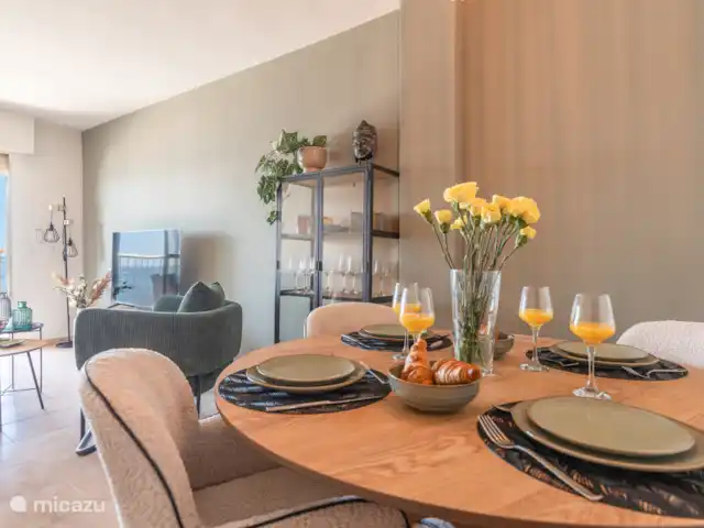 Se réveiller avec vue sur la mer | Espagne, Costa Cálida, Lo Pagán - appartement Salle à manger et salon