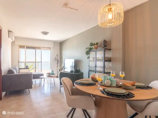 Se réveiller avec vue sur la mer | Espagne, Costa Cálida, Lo Pagán - appartement Salle à manger et salon