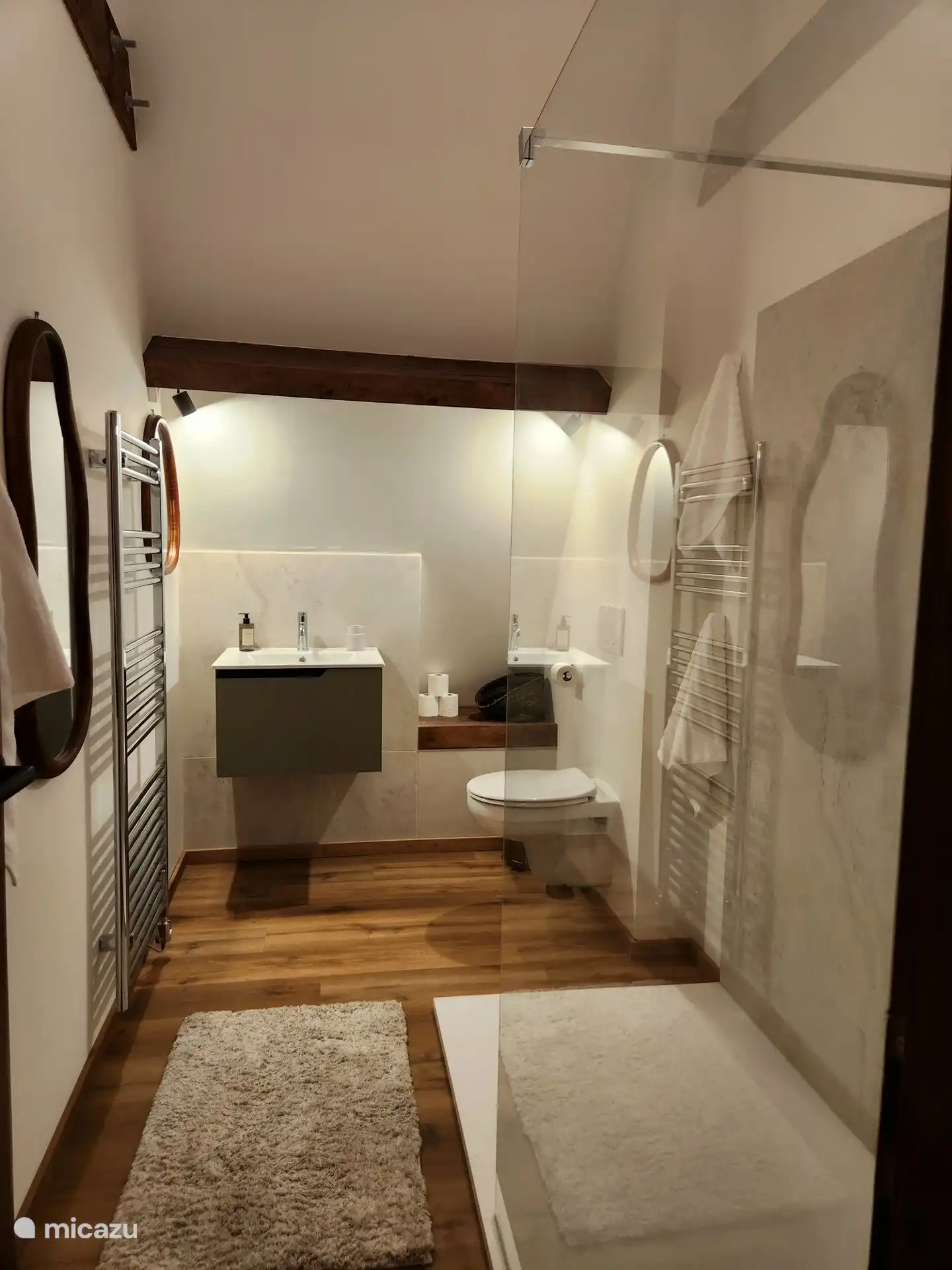 Bathroom with wal-in shower for use of bedrooms 2 & 3