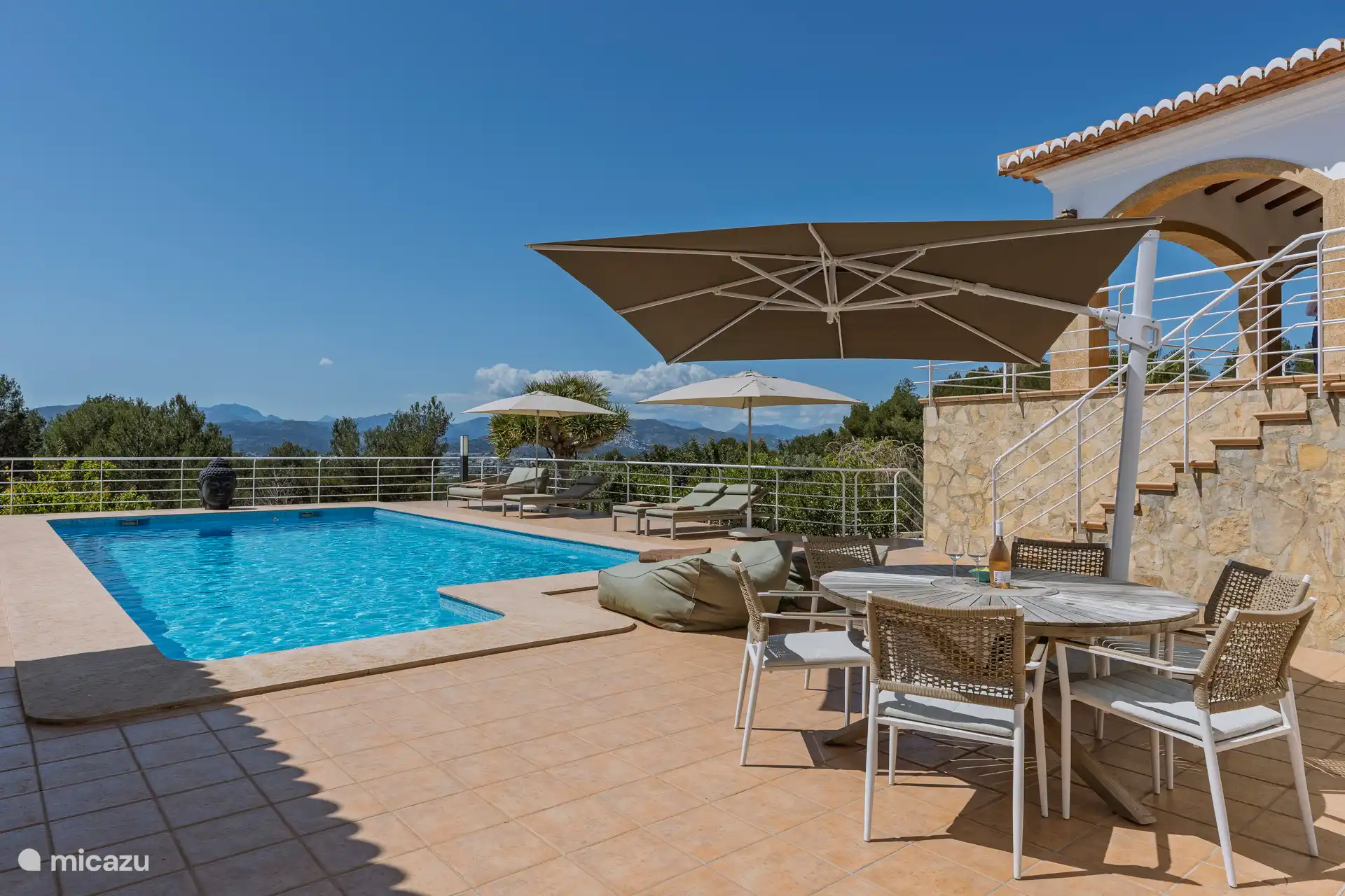 From the outdoor kitchen