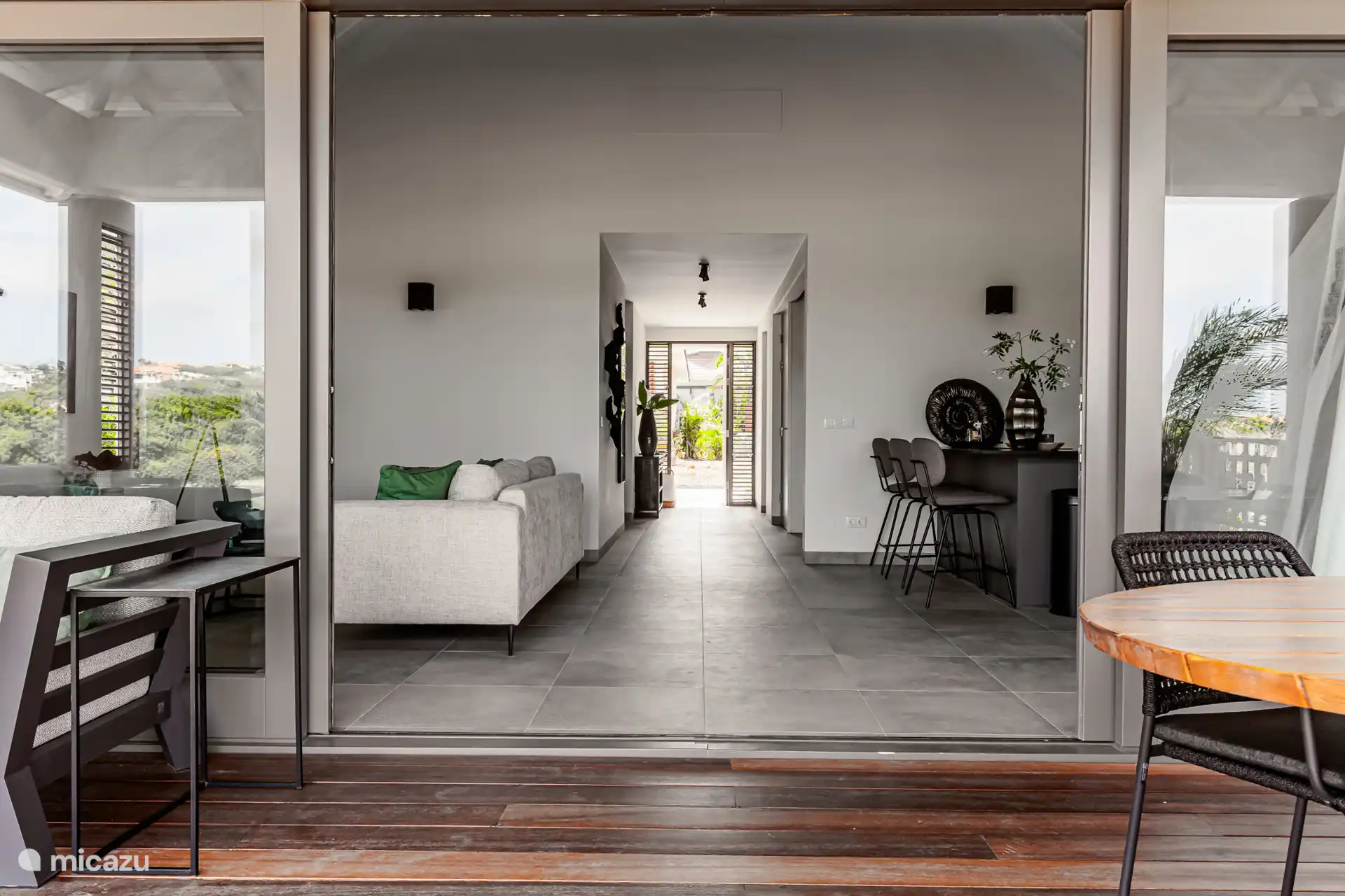 View from deck to the inside