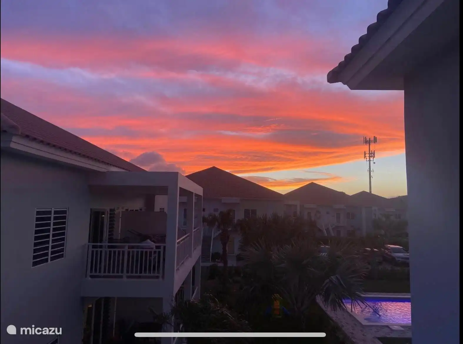 Vue depuis le balcon. 