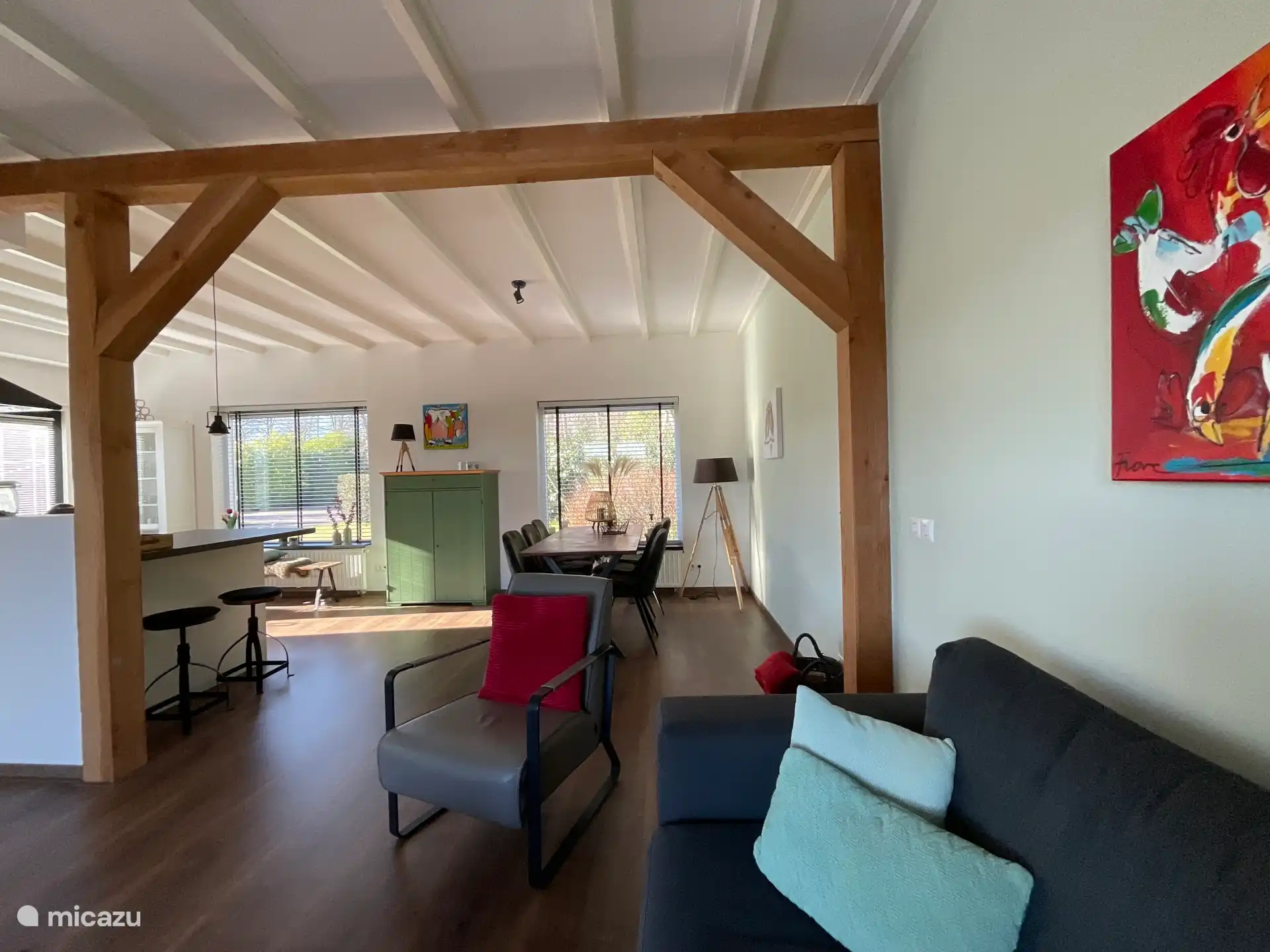 living room and kitchen