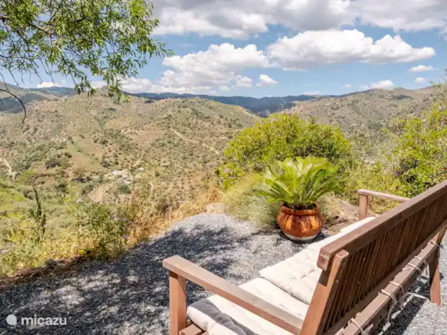 Casa Roca huren in Spanje, Andalusië, Los Ventorros de Comares - finca hier kunt u in de avond de zon spectaculair zien ondergaan