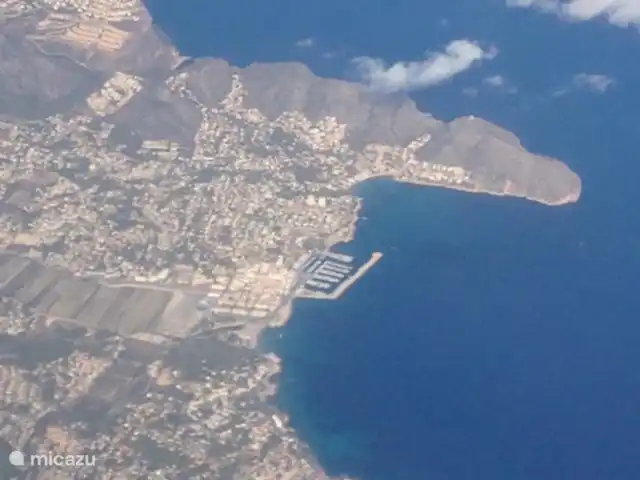 Appartement La Cala del Portet huren in Spanje, Costa Blanca, Moraira - appartement Luchtfoto van de kustlijn van Moraira