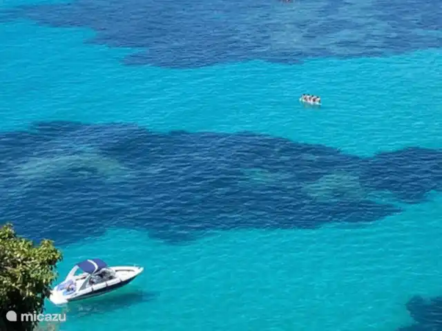 Appartement La Cala del Portet huren in Spanje, Costa Blanca, Moraira - appartement Uitzicht op het strand van Portet richting de haven van de jachtclub