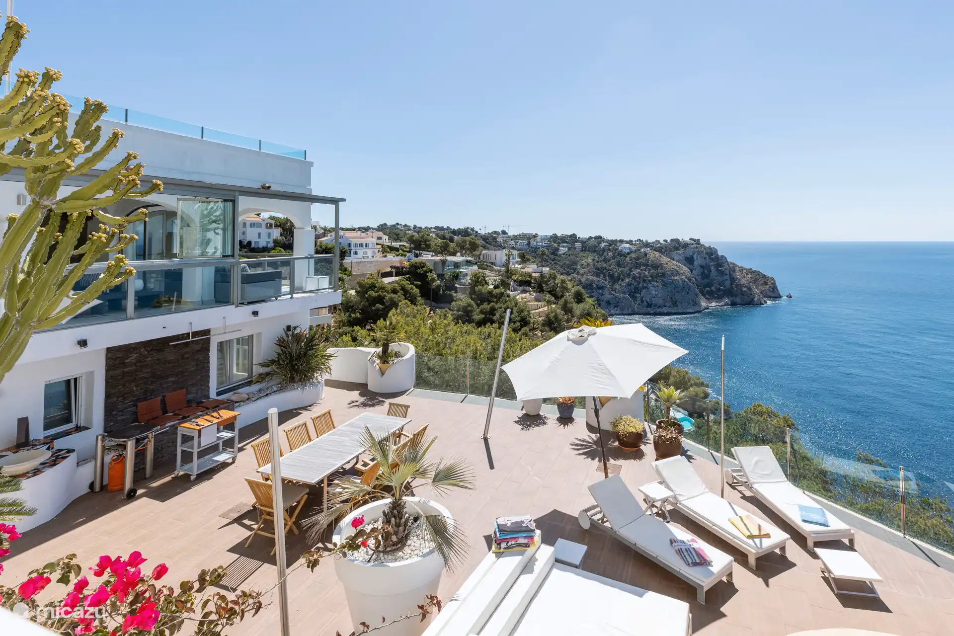 terrace around the pool