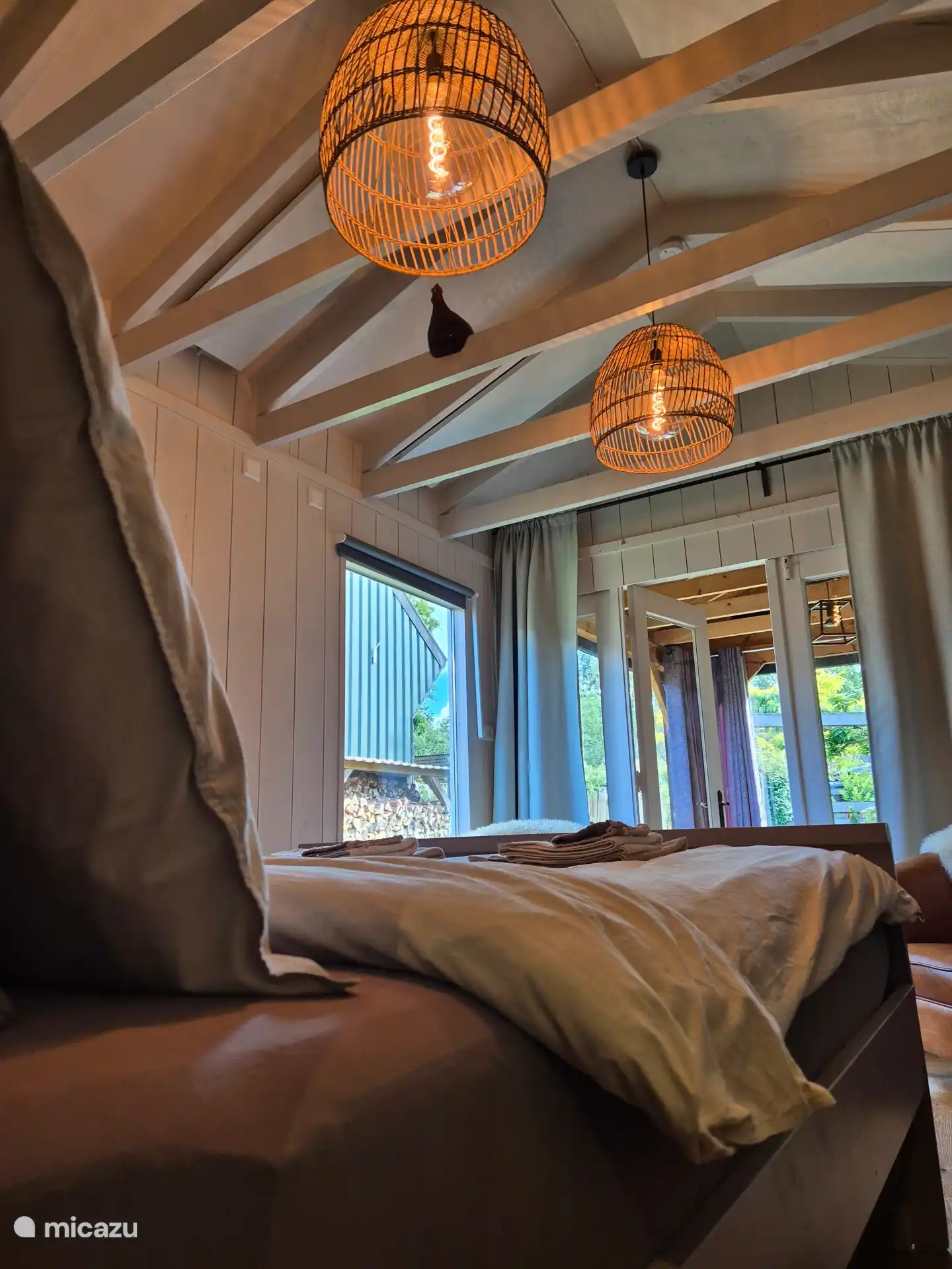 The chicken stands guard above you 