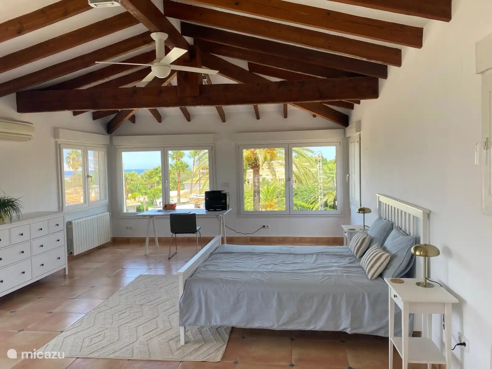 bedroom with views over Denia