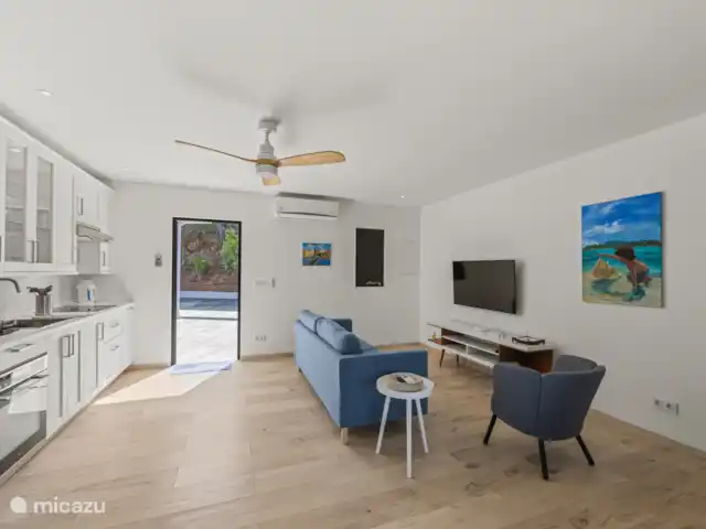 Dolce Vita Beach - Waterfront C huren in Curaçao, Banda Ariba (oost), Jan Sofat - bungalow Open woonruimte