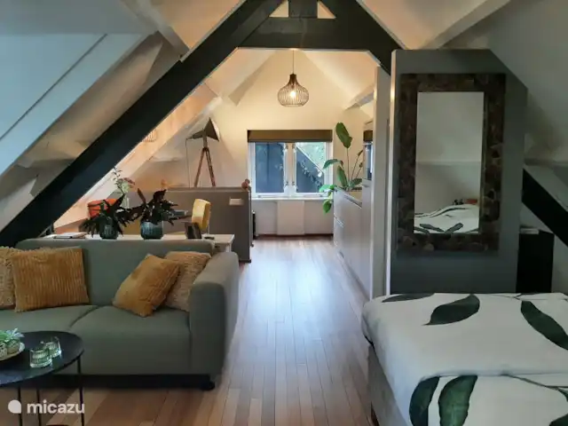 casa vacacional en Países Bajos, Güeldres, Dodewaard – La nuez diminuta Habitación vista desde atrás.