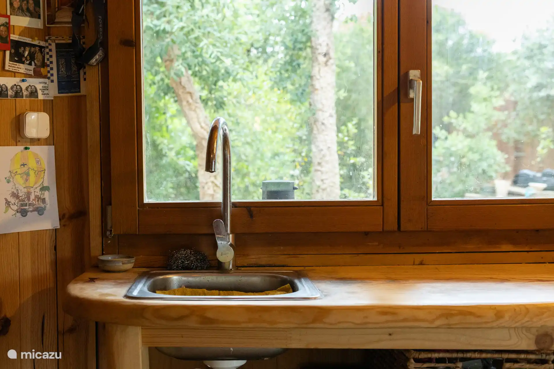 The tap from which only cold water comes. Wash up? You can boil hot water first.