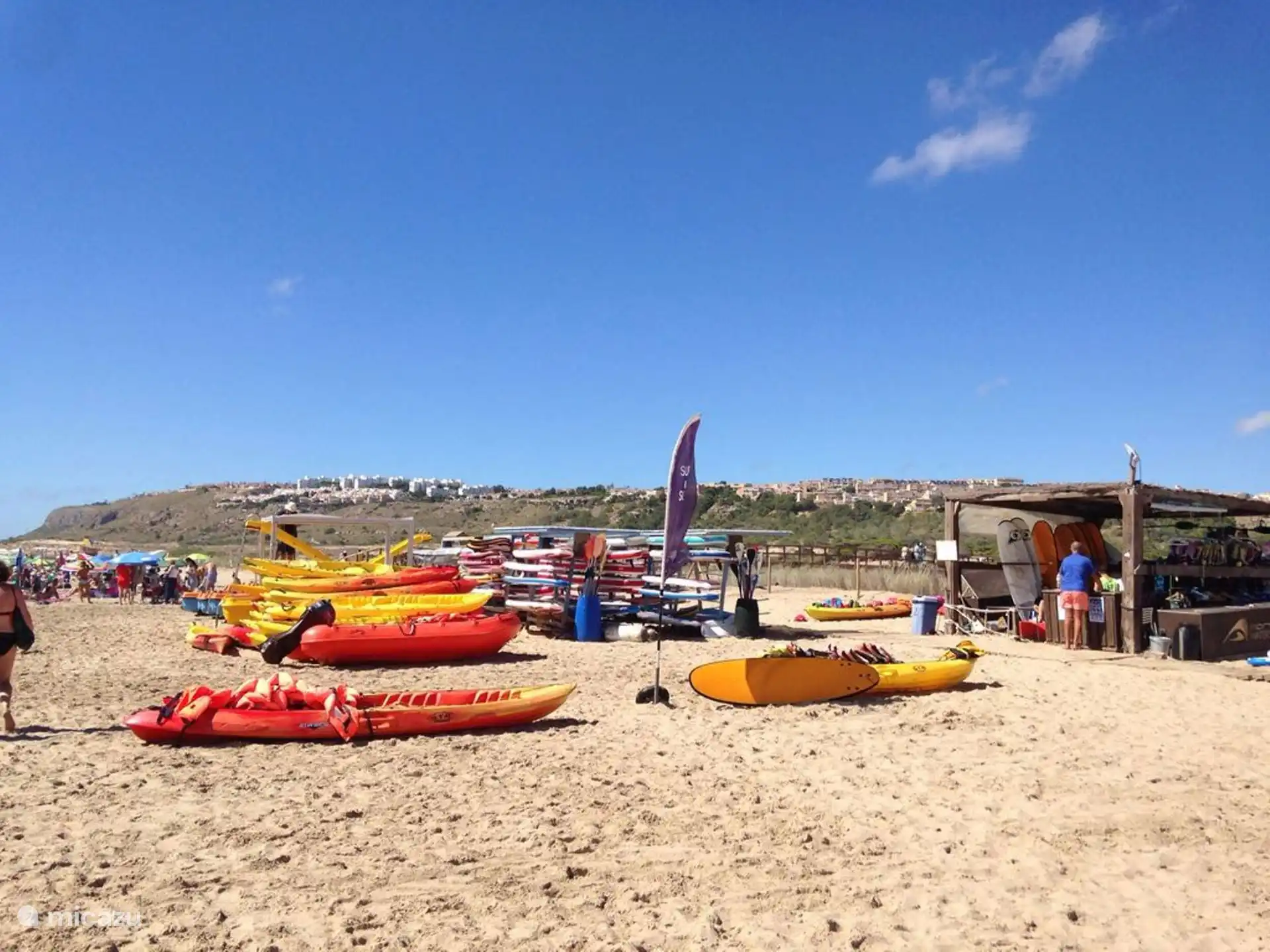 Surfing on Carrabassi&#39;s beach