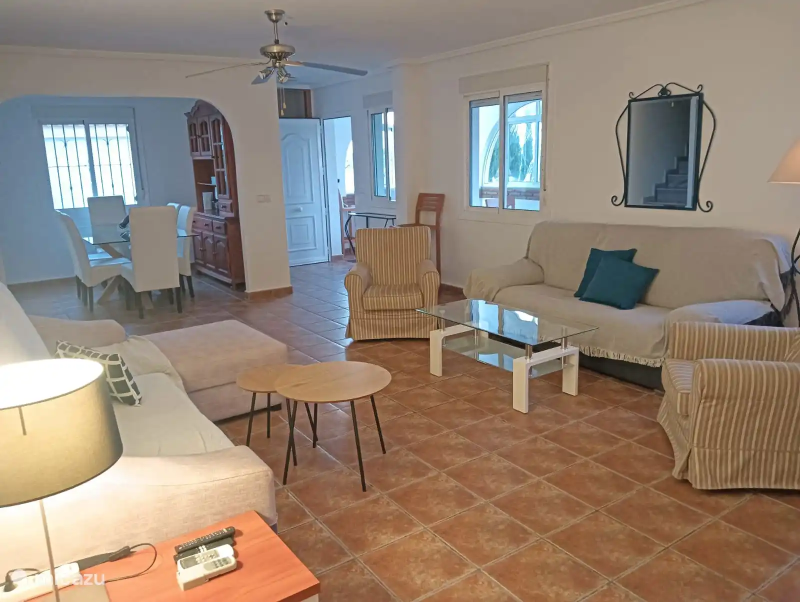 Large, bright living room