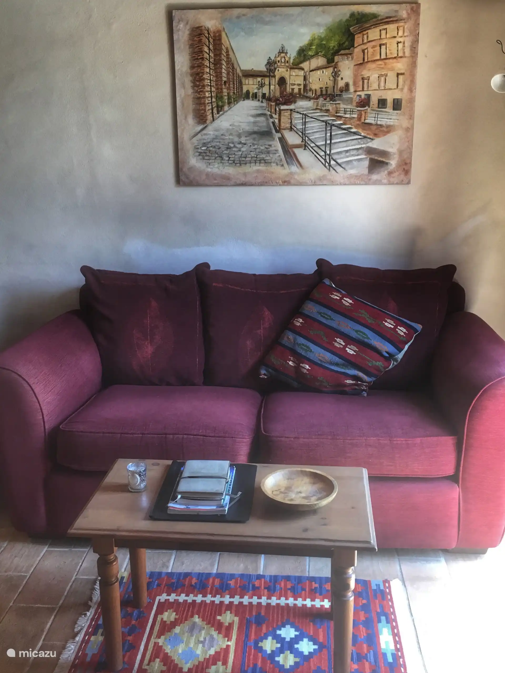 Loungebereich mit Gartenblick