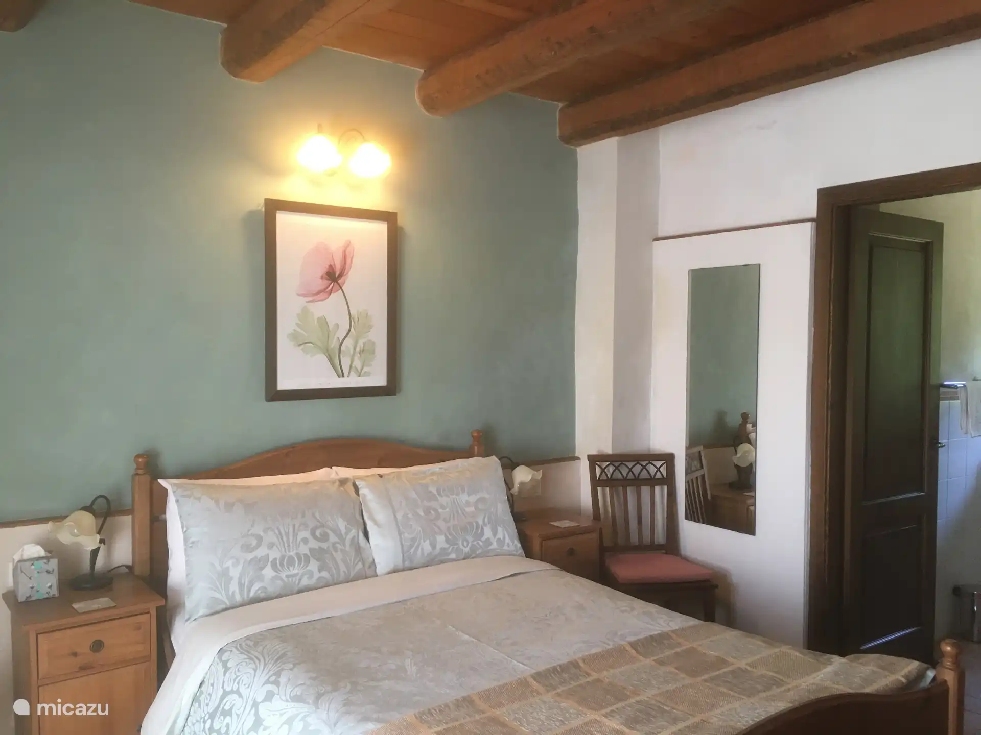 Ihr Doppelzimmer mit eigenem Bad im Garden View Apartment 