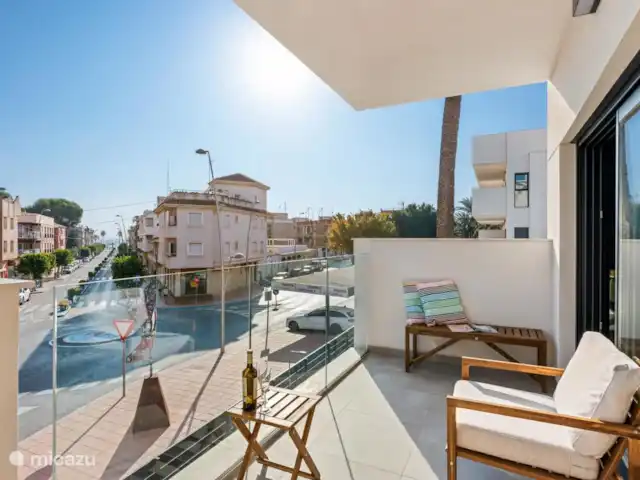 Location de Vacances Espagne, Murcia, Santiago de la Ribera, maison de vacances - Santiago SunnyVue sur la mer  Le balcon