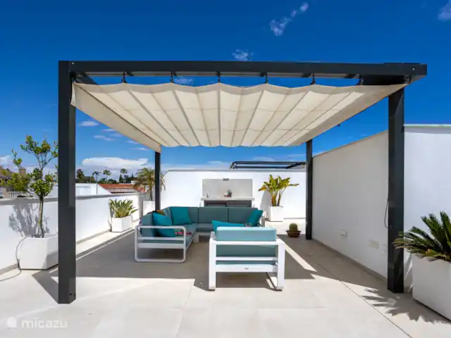Location de Vacances Espagne, Murcia, Santiago de la Ribera, appartement - Villa a gustito  La terrasse avec salon