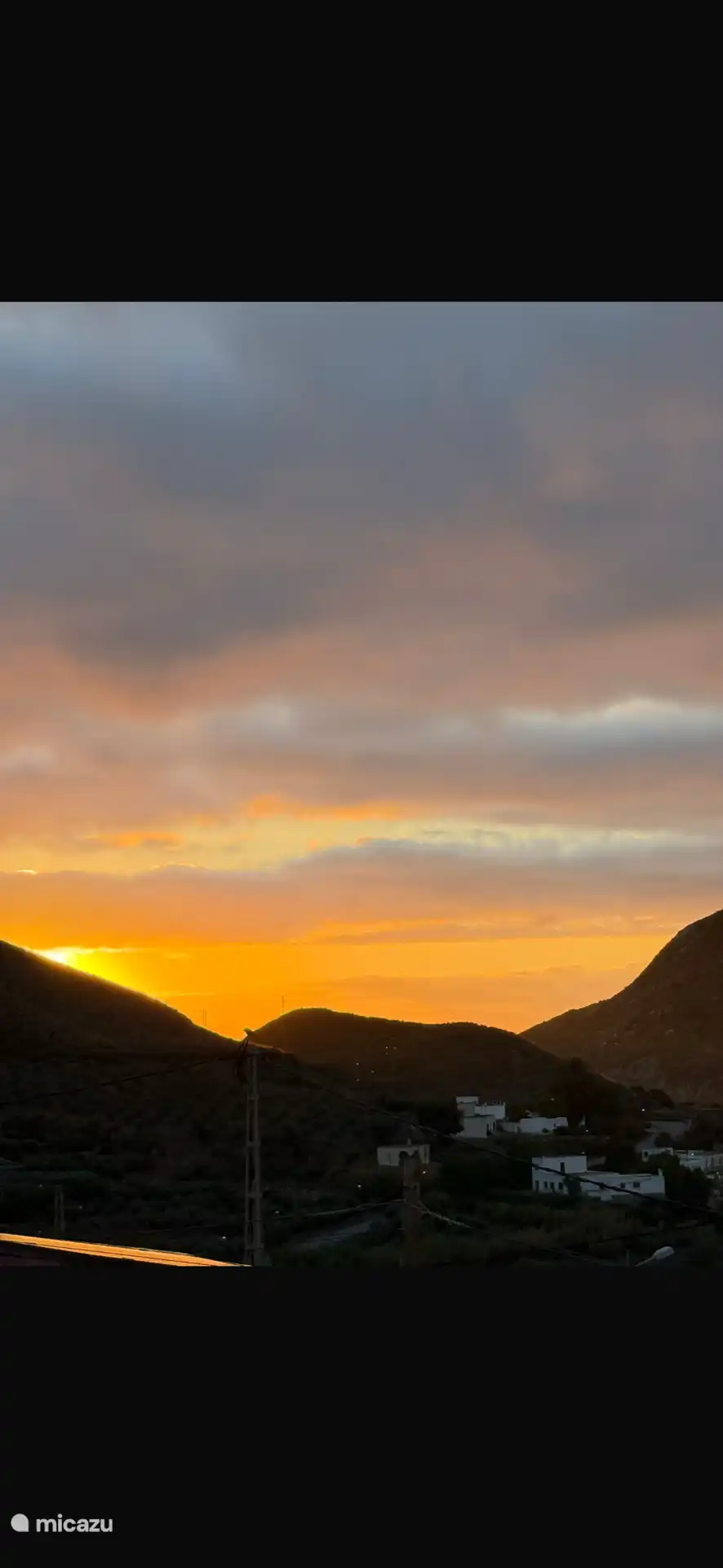 Blick von der Terrasse bei Sonnenaufgang... 