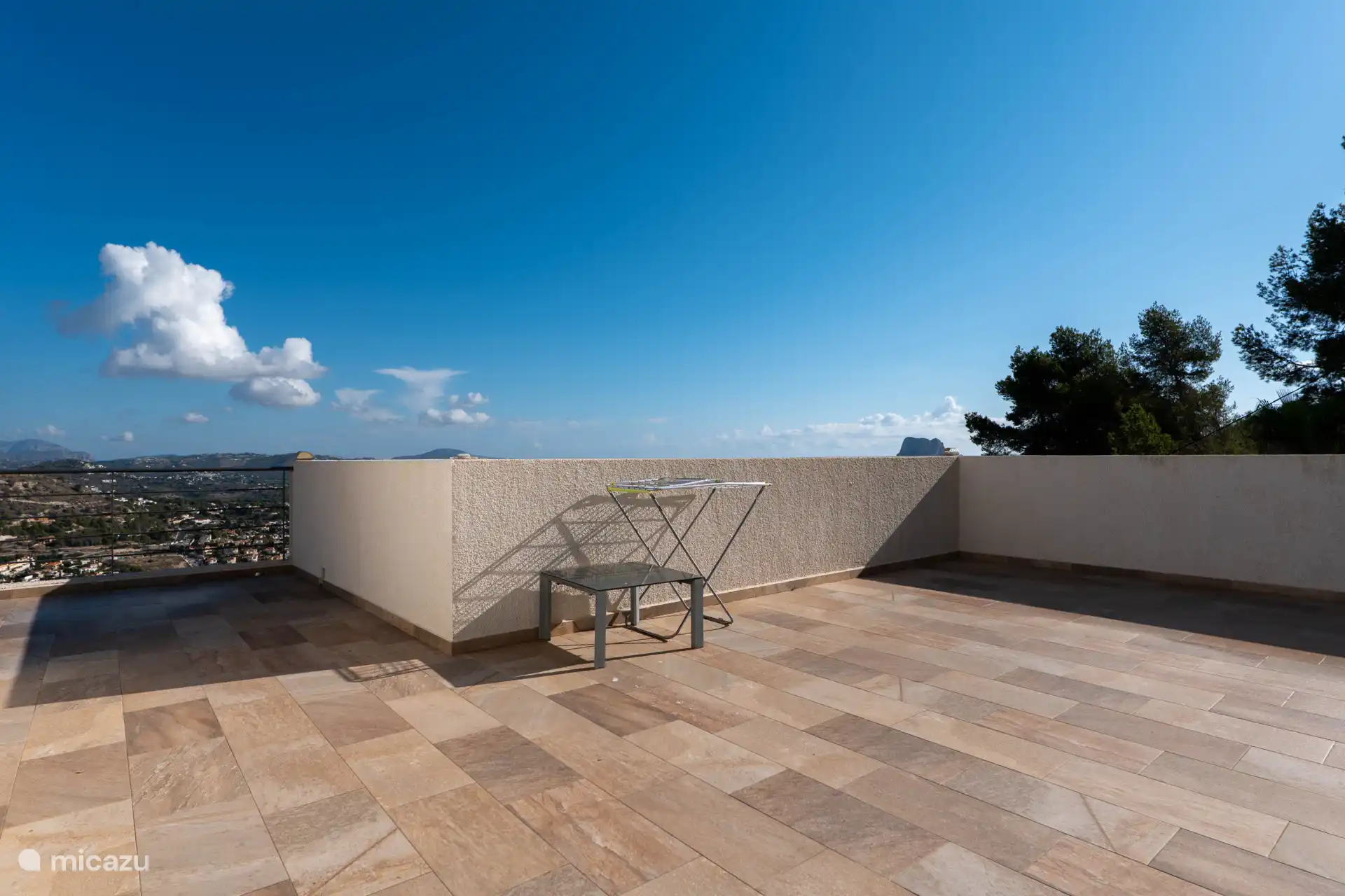 The roof terrace with breathtaking views.