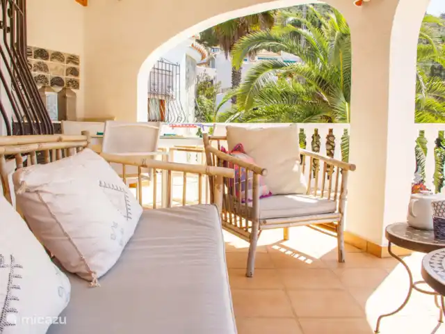 Casa Los Moros huren in Spanje, Costa Blanca, Moraira - villa Op het balkon kun je genieten van het uitzicht met een glas wijn.