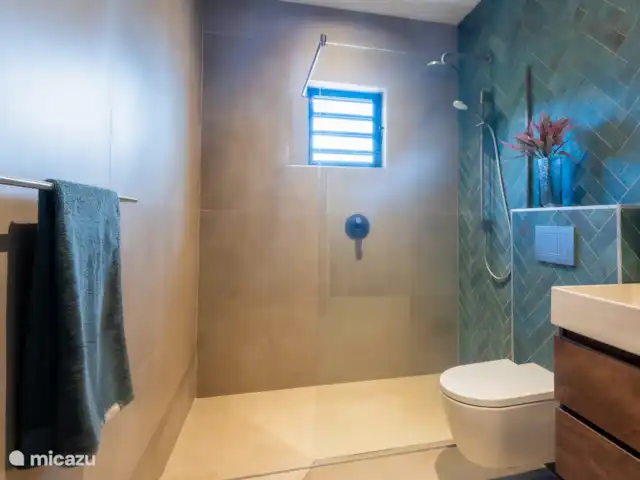 Villa Bella Vista *Uniek uitzicht* huren in Curaçao, Banda Abou (west), Fontein - villa Zeer luxe badkamer met grote inloop douche