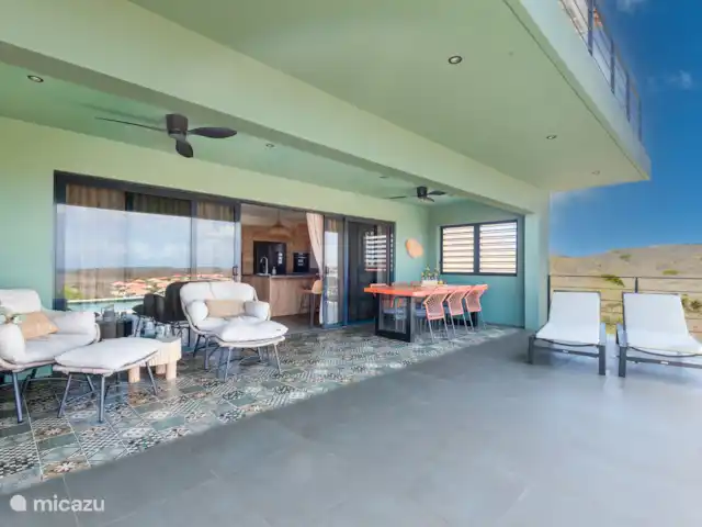 Villa Bella Vista *Uniek uitzicht* huren in Curaçao, Banda Abou (west), Fontein - villa overview op de porche