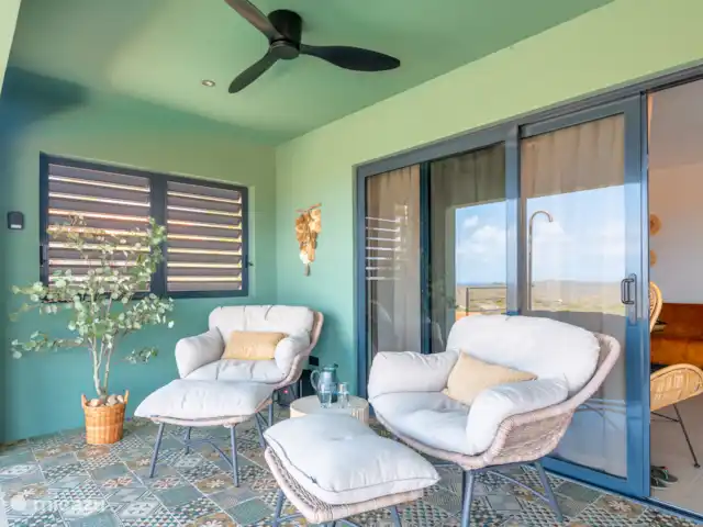 Villa Bella Vista *Uniek uitzicht* huren in Curaçao, Banda Abou (west), Fontein - villa Heerlijk relaxen met deze comfy loungeset!